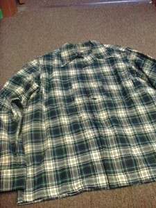   Pendleton Flannel Shirt size XL 1930s 40s Original Green Blue White