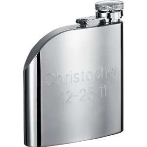  Visol Curve Stainless Steel 6oz Hip Flask with Free 