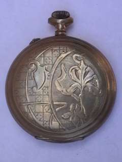 VINTAGE STELL CASE POCKET WATCH MOVADO 800 M FOR REPAIR  
