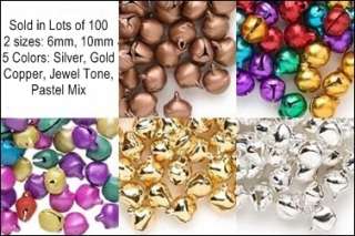 Wholesale LOT 1000 JINGLE BELLS~Mix Colors~Beads Charms  