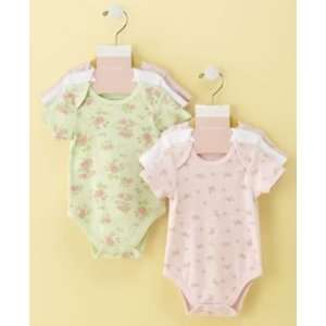   Impressions Baby Girl 3 Pack Rose Bodysuit Set Shy Pink 0 3 months