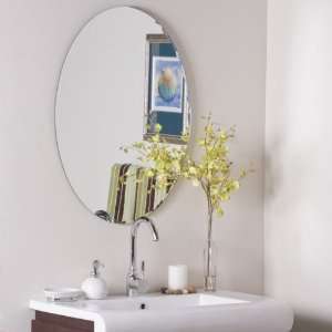  Frameless Oval Scallop Bathroom and Wall Mirror   572580 