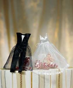 12 Bride or Groom Wedding Reception Candy Favor Bags  