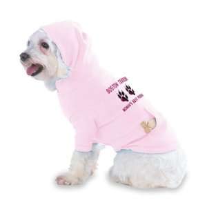 BOSTON TERRIER WOMANS BEST FRIEND Hooded (Hoody) T Shirt with pocket 