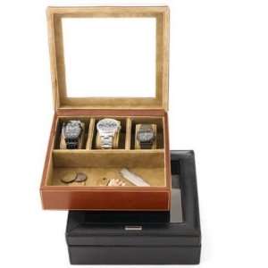  Fossil Leather Watch Box Cognac