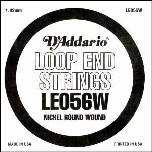  DAddario LE056W Nickel Wound Loop End Single String, .056 