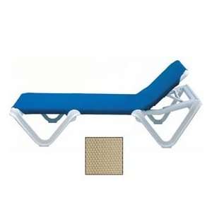  Grosfillex® Nautical Sling Chaise   Khaki (Sold In Pkg 