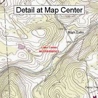  USGS Topographic Quadrangle Map   Lake Como, Pennsylvania 