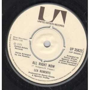  ALL RIGHT NOW 7 INCH (7 VINYL 45) UK UNITED ARTISTS 1975 