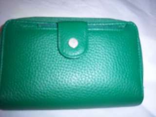 Buxton Fabulous Credit Card Double Zip Wallet,Green  
