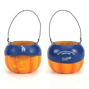  Los Angeles Dodgers MLB Halloween Pumpkin Candy Bucket (5 