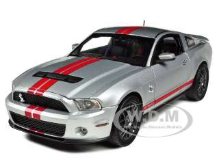   18 scale diecast model car of 2011 shelby mustang gt 500 silver with