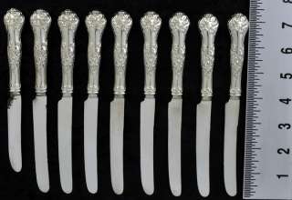 Smith/Webster & Sons Silver Plated Holly Fruit Knives  