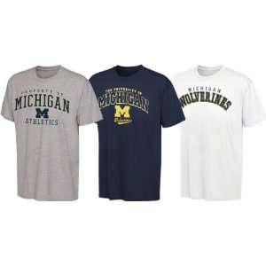  Michigan Wolverines T Shirt 3 Pack