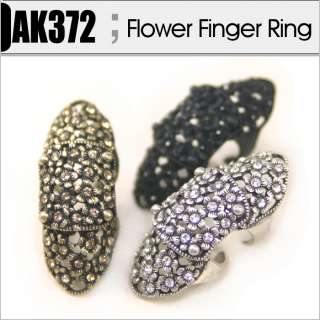 AK372 Flower Full Finger Joint Armor Knuckle Ring  