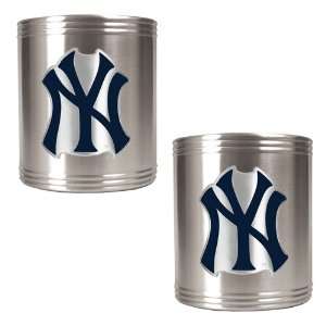 BSS   New York Yankees MLB 2pc Stainless Steel Can Holder Set  Primary 