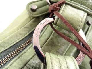 NWT Junior Drake BROOKLYN Green Italian leather handbag purse bag 