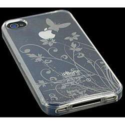 Apple iPhone 4 TPU Crystal Skin Clear Flower Case  