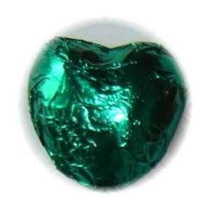  Emerald Green Foiled Chocolate Heart Favors 1 lb 