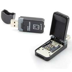 Gearhead CR6300 USB SIM MicroSD T Flash Card Reader (Refurbished 