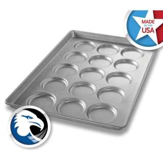   Metallic Bakeware ePan Aluminum Hamburger Bun Pan for 15 Buns  