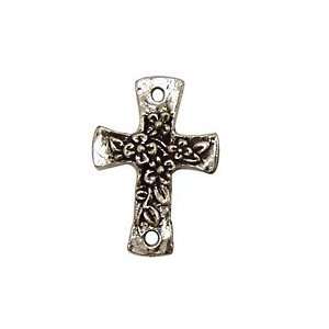  Green Girl Pewter Floral Cross Link 22x31mm Findings Arts 
