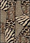   Black Leopard Cheetah Tiger 1715 Area Rug   Approx 3 3 x 4 11