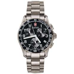Victorinox Swiss Army Mens Chrono Classic Titanium Black Dial Watch 