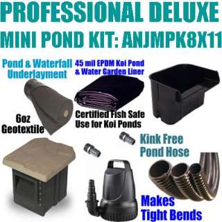 Professional 12x15 Deluxe Mini Pond Kit ANJMPK8x11 for Wholesale 