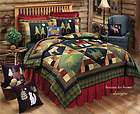 New Bear Moose Red Lodge Cabin Flannel Sheets Queen King  