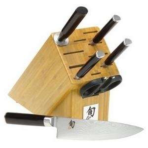   piece knife set with bamboo block by shun knives