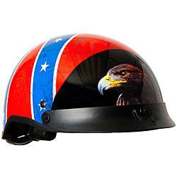DOT Rebel Flag Shorty Motorcycle Helmet  