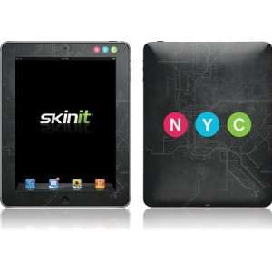  Skinit NYC Metro Black Vinyl Skin for Apple iPad 1 