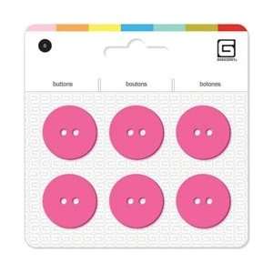 com Basic Grey Yummy Colored Essential Resin Buttons 23mm 6/Pkg Berry 