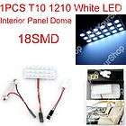 White LED Panel 18SMD 1210 car Interior Dome lights lamp T10 