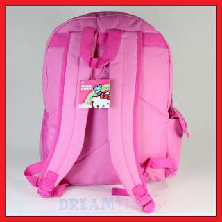   Kitty Stars and Polka Dot Pink Backpack   Girls Kids Bag Large  