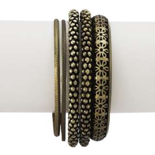   Coil Wrapped, 1 Feathered Texture, and 1 Weaved Print Texture Bangles