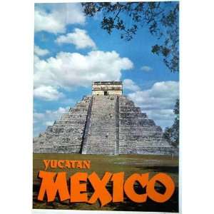  Vintage Travel Poster   Yucatan, Mexico
