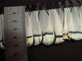 F320 PER FEET White Alectoris chukar Pheasant Hackle feather fringe 