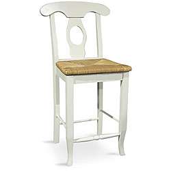 Solid Wood 24 inch White Empire Stool  