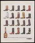 1991 dekuyper cactus juice 19 cowboy boots photo ad expedited