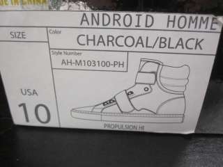 Android Homme Propulsion Hi Charcoal / Black 10 13 NIB  
