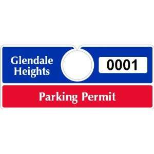  Plastic ToughTags Parking Permits, Horizontal ToughTag, 4 