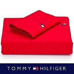   Hilfiger Cardinal Red 3 piece Sheet Set (Twin/Twin XL)  