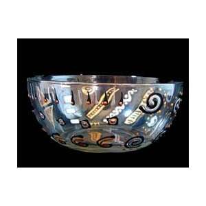  Man O Man Design   Hand Painted   Serving Bowl   11 inch 