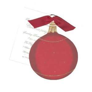  Stevie Streck Designs HD693W Red Ornament, Red Ribbon Tag 