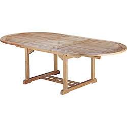 Solid Teak Oval Dining Table  