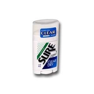 Sure Clear Dry Anti Perspirant & Deodorant Solid, Unscented   1.6 Oz