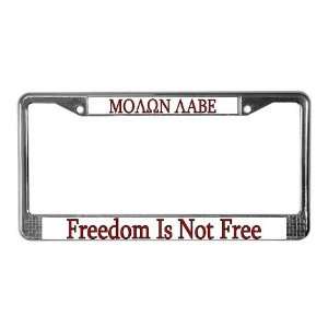  Molon Labe Gun control License Plate Frame by  