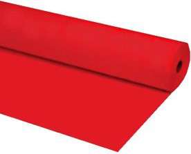 Red Plastic Banquet 100 Tablecloth Roll  